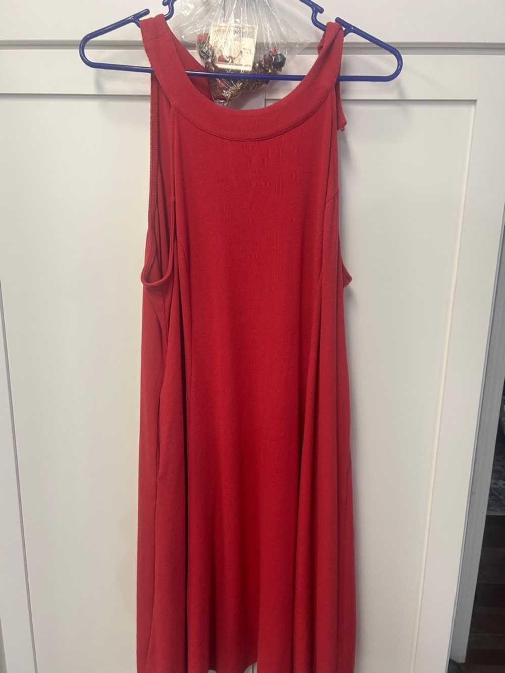 torrid Red Sleeveless Midi Swing Dress with matching jewelry size 3